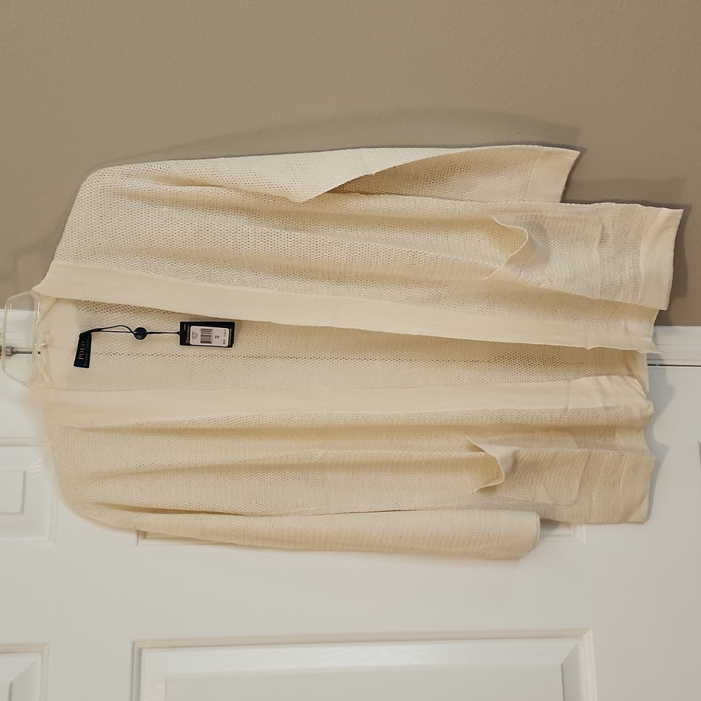 RALPH LAUREN OPEN MESH CARDIGAN